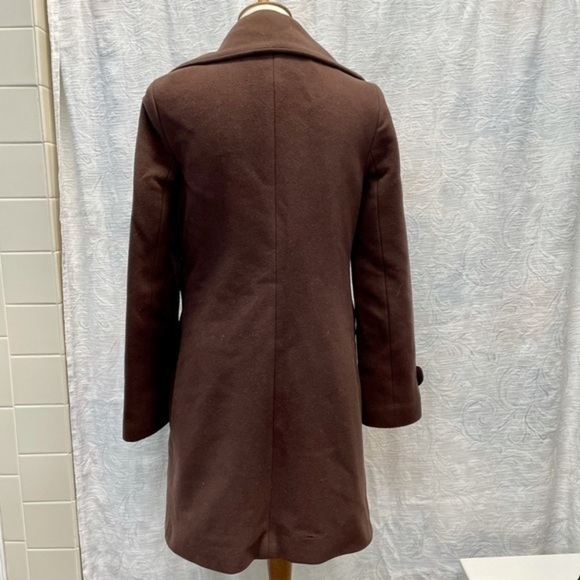Mackage Wool/Cashmere Long Coat w Leather Trim - Picture 6 of 13